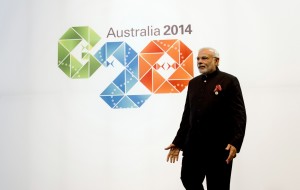 Prime Minister Narendra Modi at the G20 summit in Brisbane, Australia